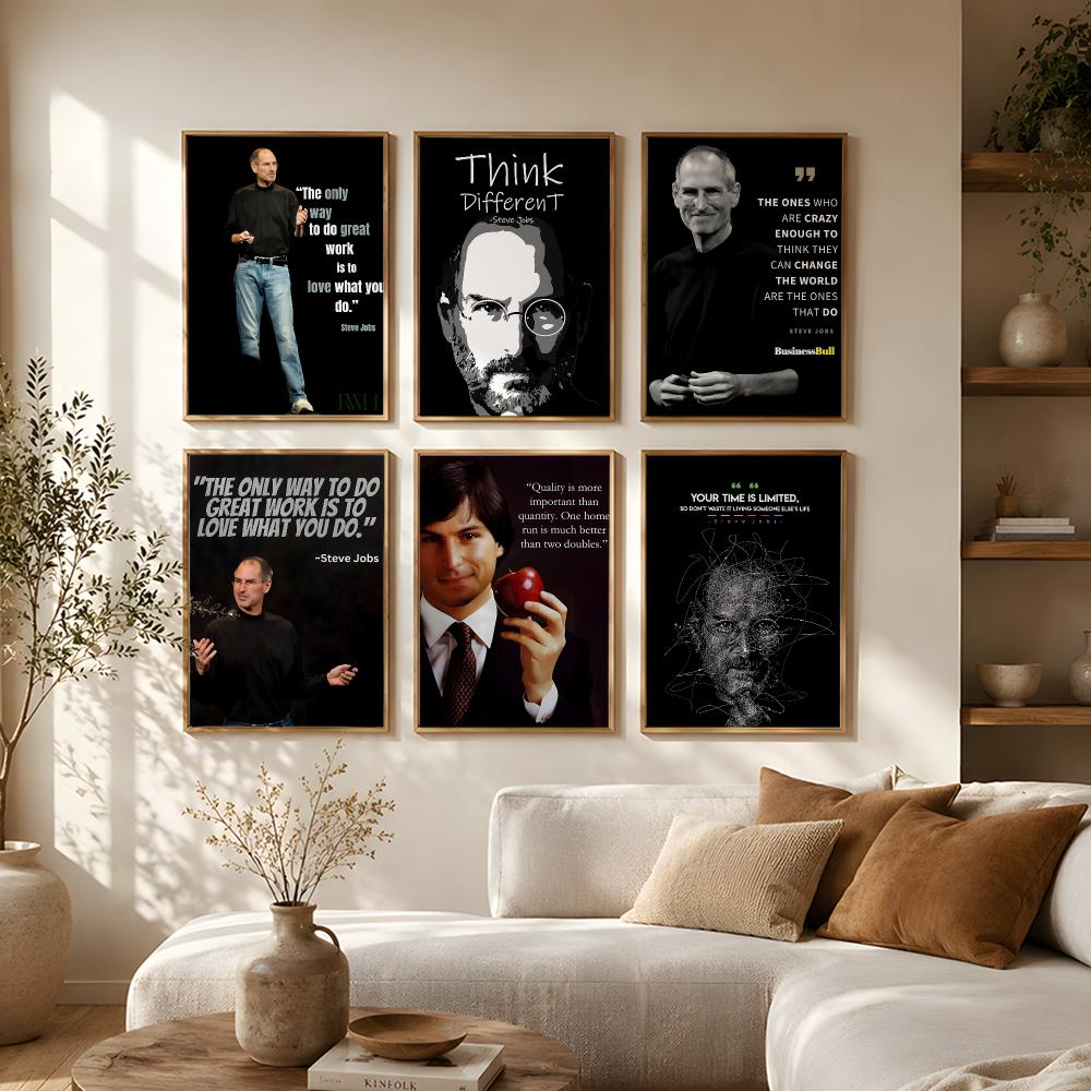Home Decor Jobs - Affiche autocollante avec citations de Steve