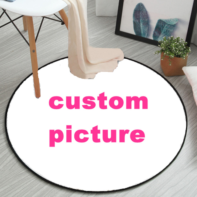 Home Decor Logo Design - Tapis ronds personnalisés avec logo 3D,