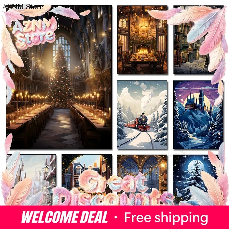 Home Decor Express - Impression sur toile « Château Magique