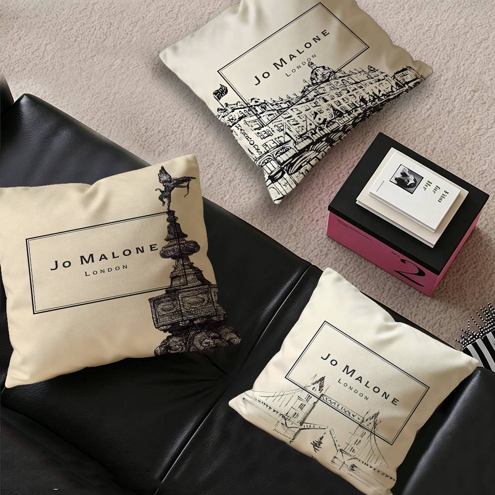 Home Decor Logo Design - Housse de coussin décorative J-Jo M-Malone