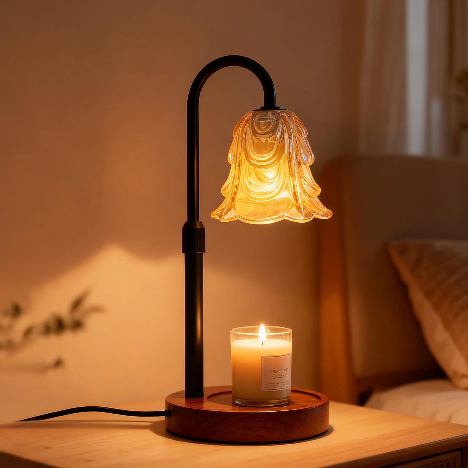 Home Decor Uk - Lampe chauffe-bougie décorative à intensité variable