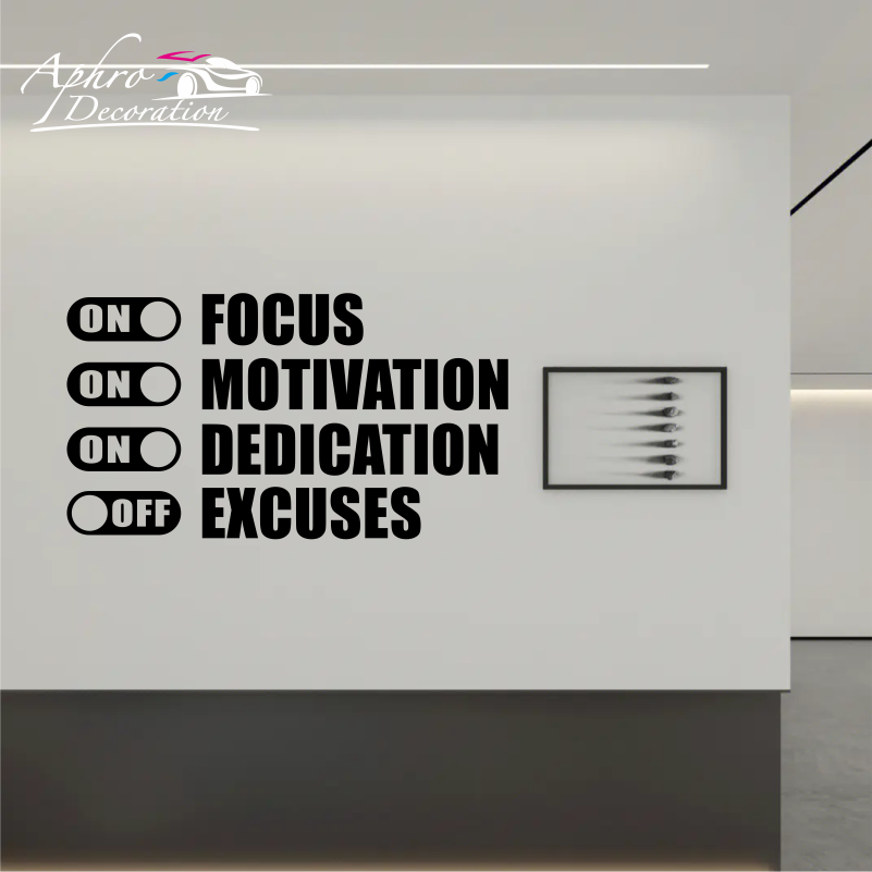 Home Decor Quotes On Wall - Autocollant mural en vinyle « Focus