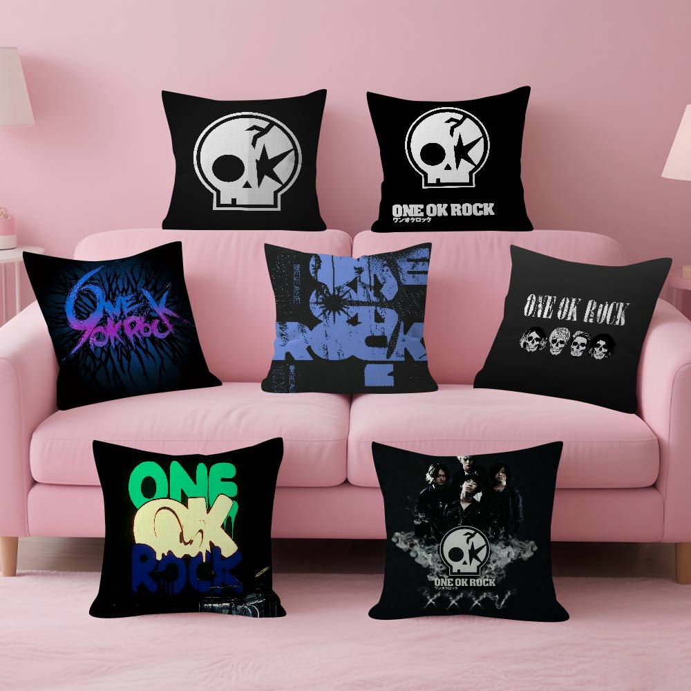 Home Decor Logo Design - Housse de coussin avec logo ONE