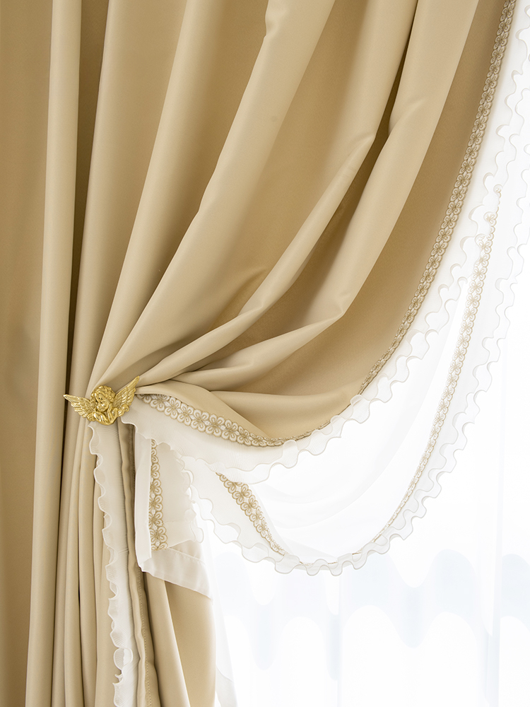 Home Decor Ig - Rideau occultant crème d'art français, rideaux