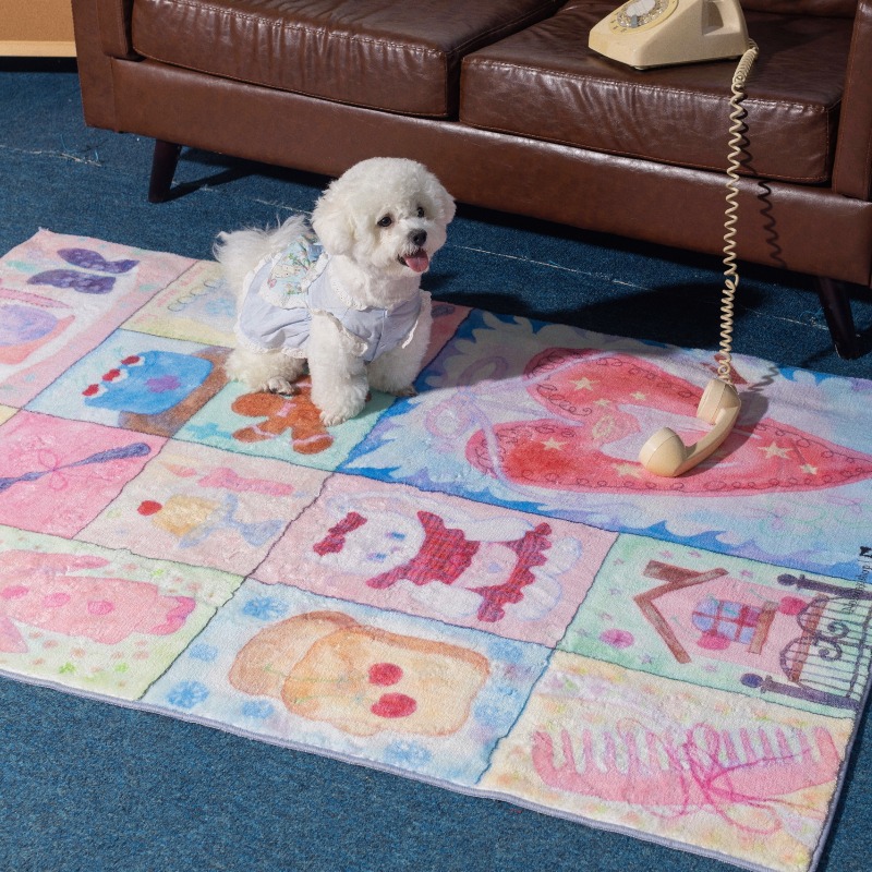 Home Decor Ig - Tapis décoratif à carreaux en peluche
