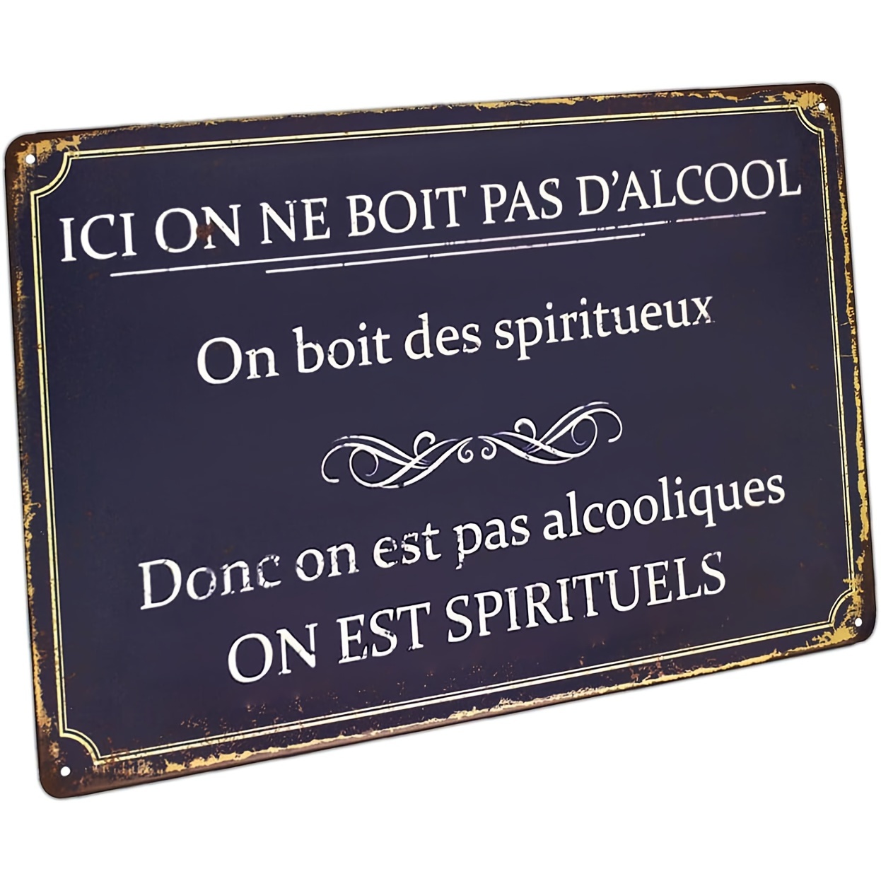Home Decor Quotes On Wall - Panneau métallique vintage 