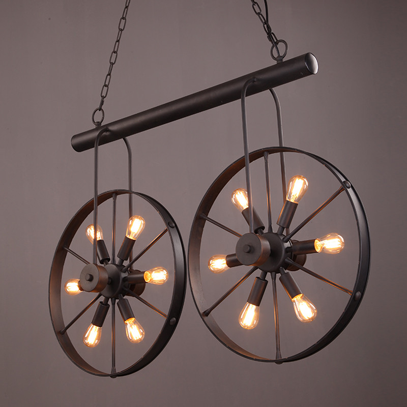Home Decor On Wheels - Lustre à roues rétro vintage, lampe