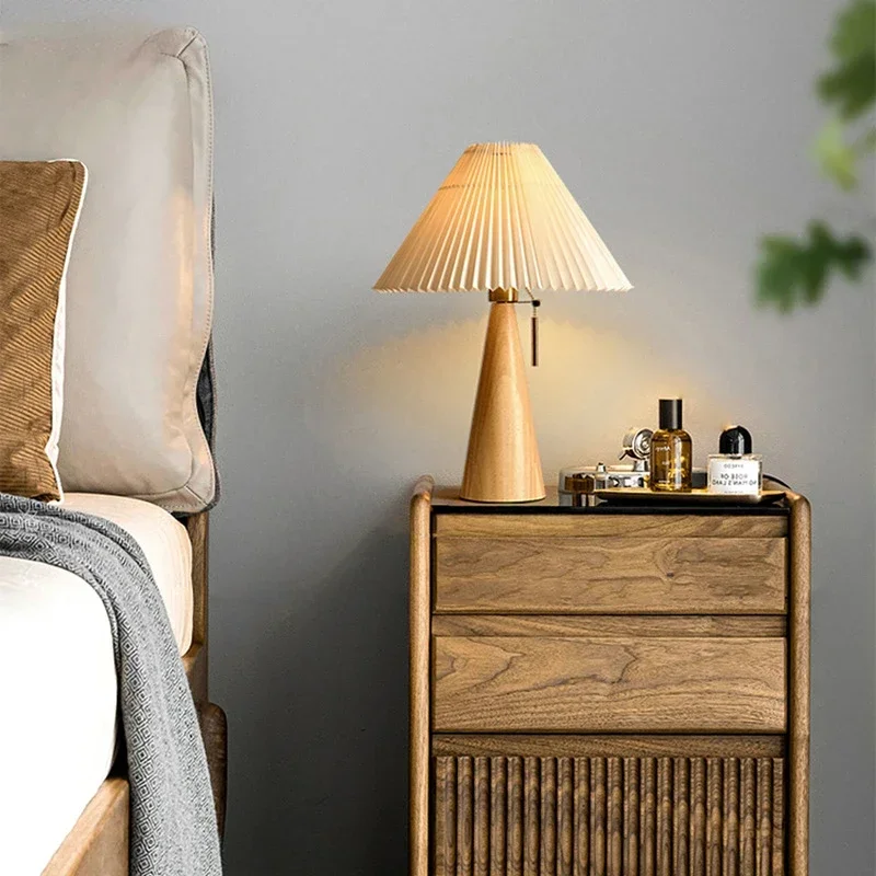 Home Decor Light - Lampe de table plissée rétro, style