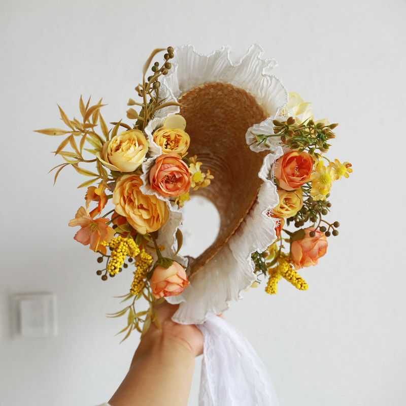 Chapeau de paille à fleurs adh - Home Decor Locations avis et prix
