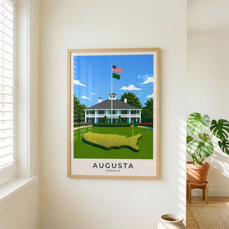 Affiche de paysage de golf mod - Home Decor Locations avis et prix