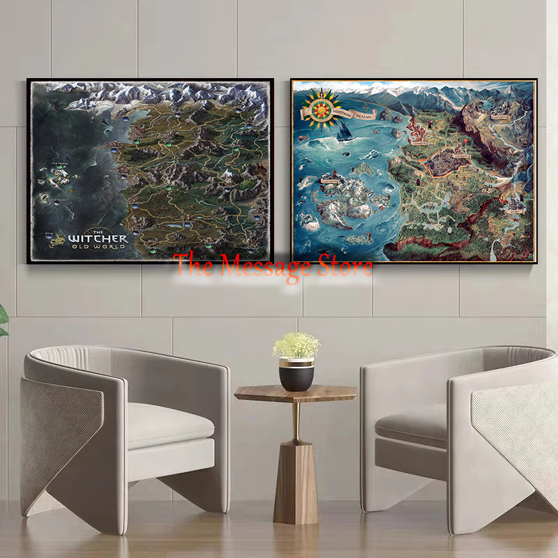 Carte du monde Witcher, locali - Home Decor Locations avis et prix