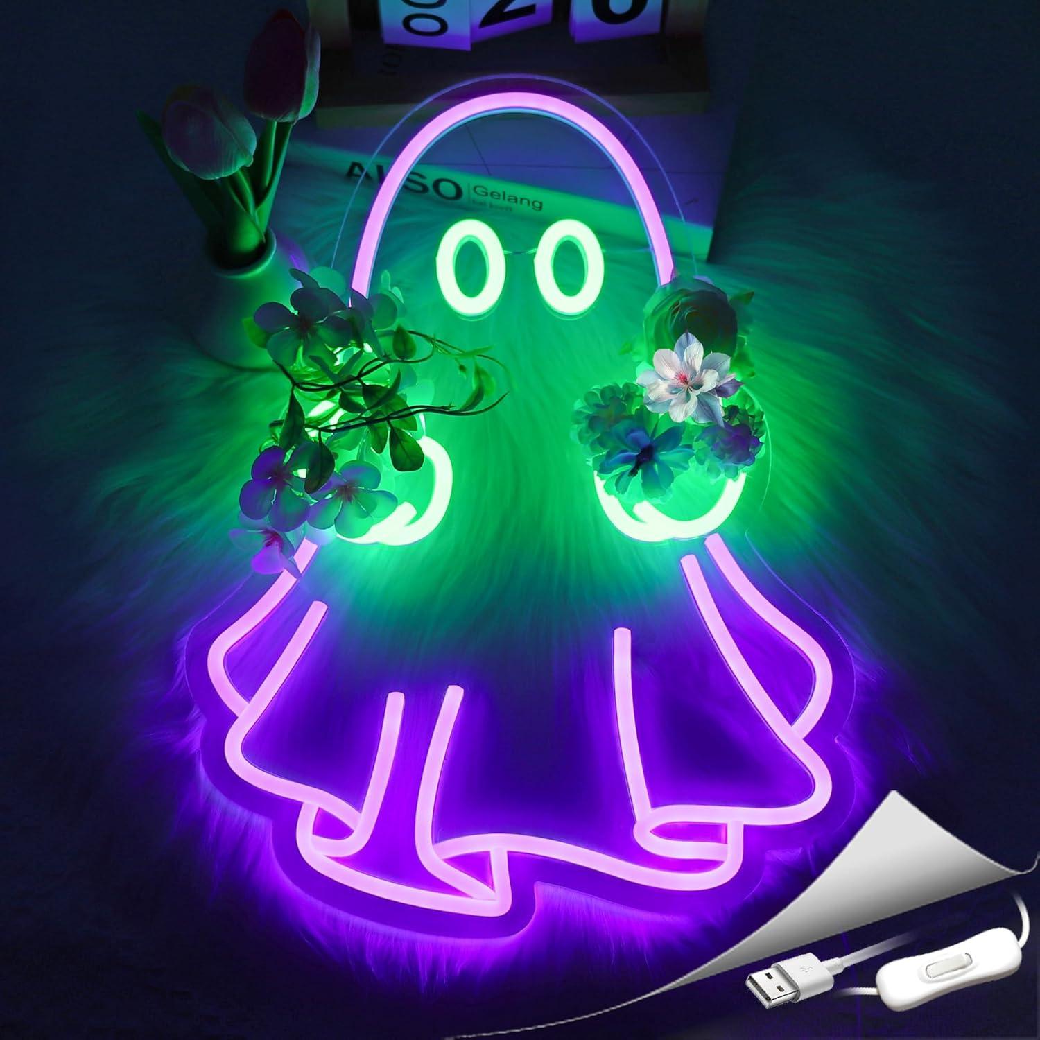 Enseigne néon LED Ghost alimen - Home Decor Light avis et prix