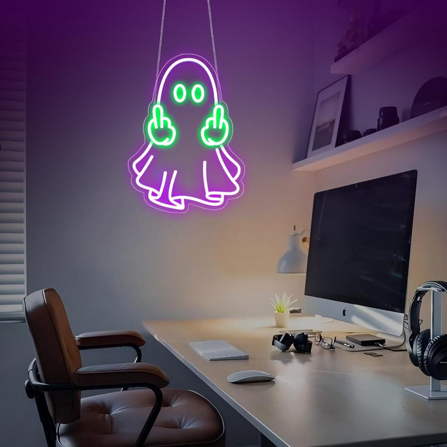 Enseigne néon LED Ghost alimen - Home Decor Light avis et prix