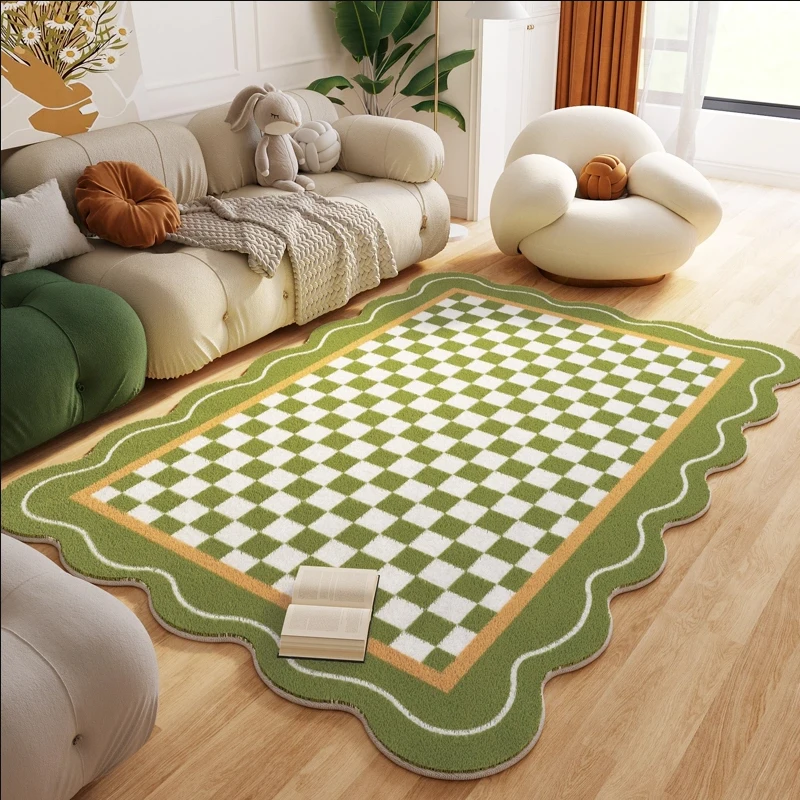 Tapis en peluche à carreaux po - Home Decor Ig avis et prix