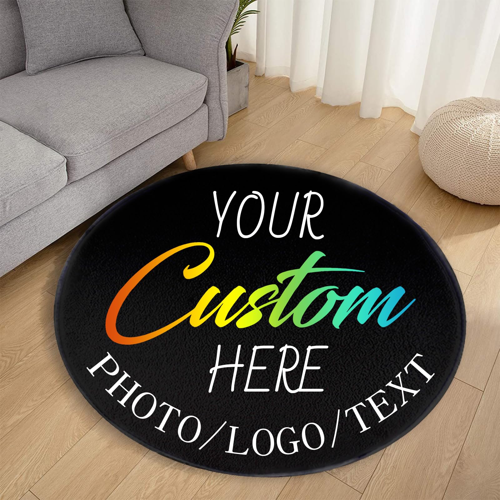 Tapis rond antidérapant person - Home Decor Logo Design avis et prix
