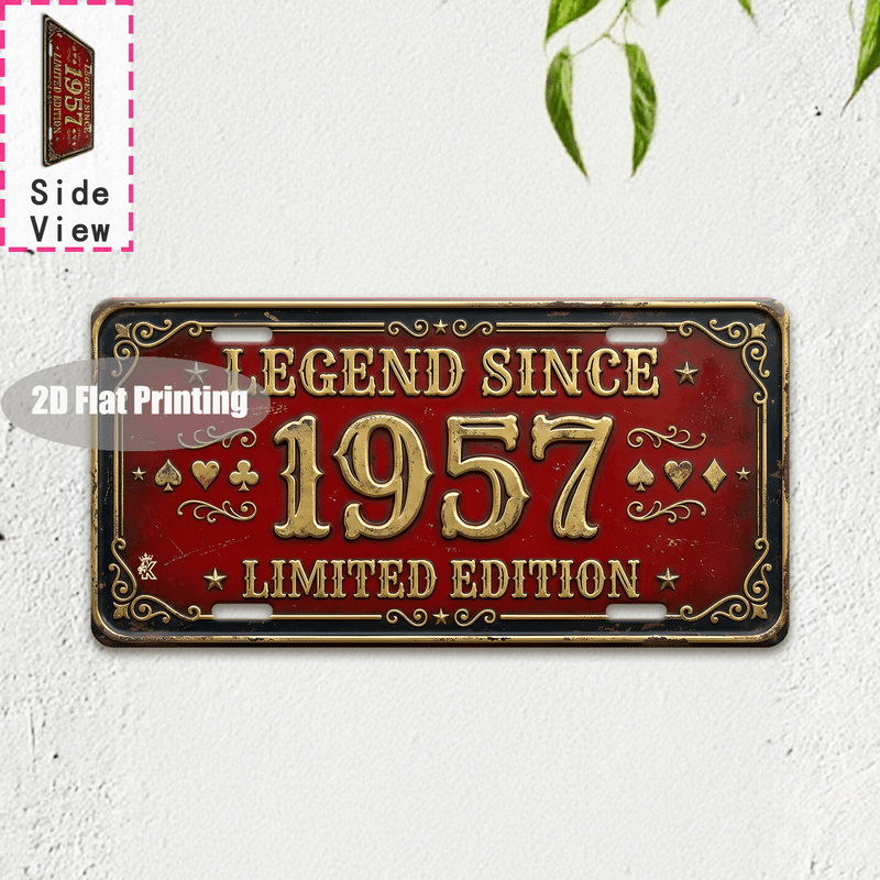 Plaque de voiture vintage en m - Home Decor Locations avis et prix