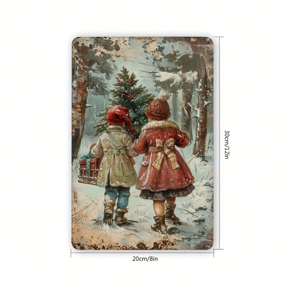 Panneau métallique de Noël vin - Home Decor Locations avis et prix