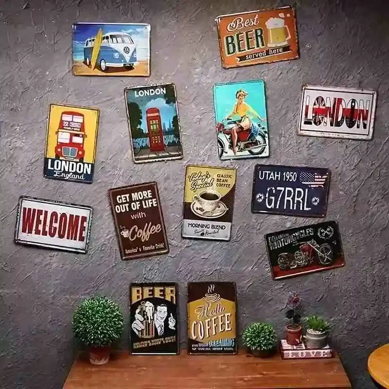 Panneau en métal vintage « J'a - Home Decor Jobs avis et prix