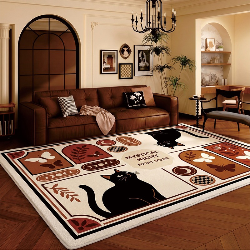 Tapis de salon à motif chat no - Home Decor Ig avis et prix